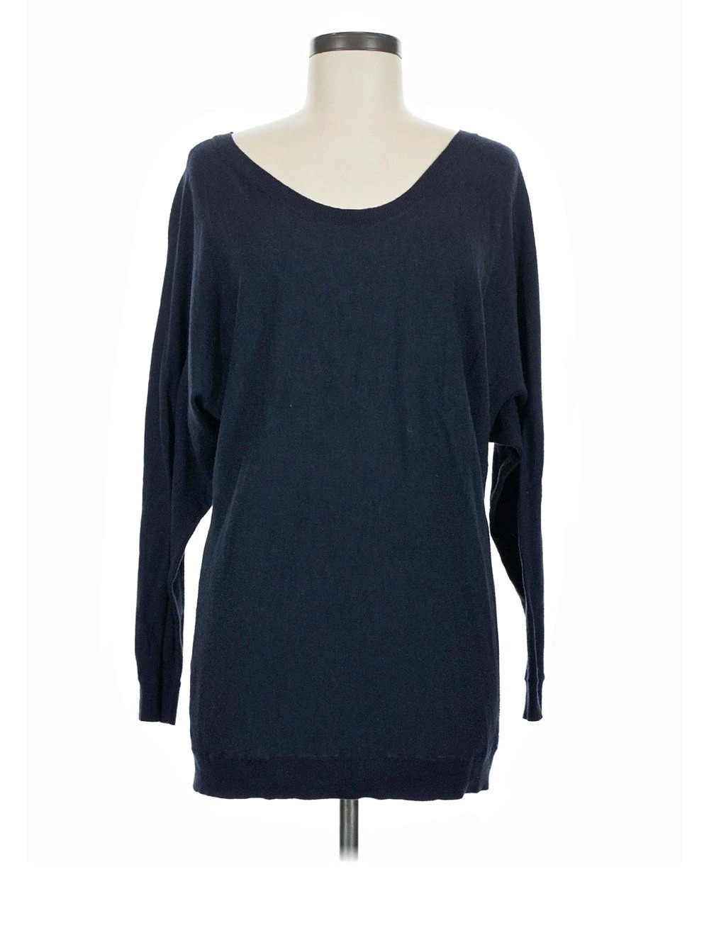 Vince Long Sleeve V-Neck Sweater in Blue Size Medium